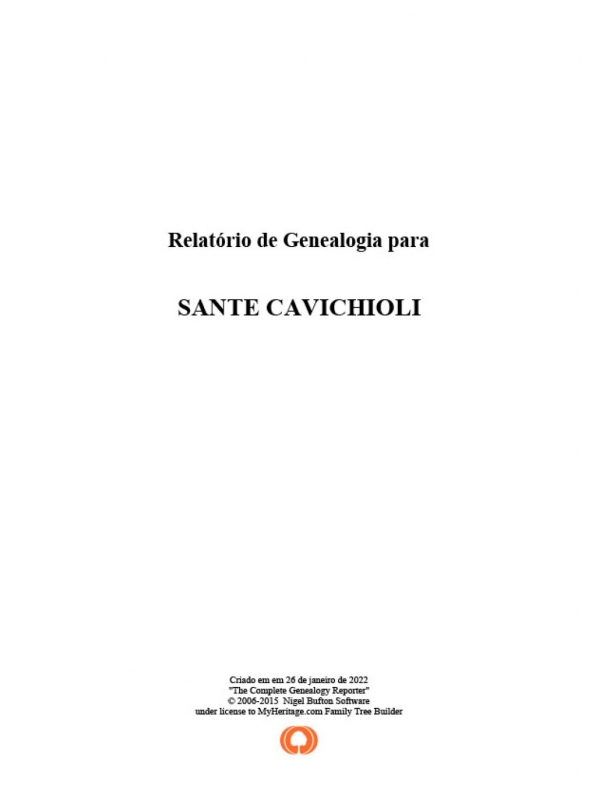 Árvore Genealógica Família Cavicchioli