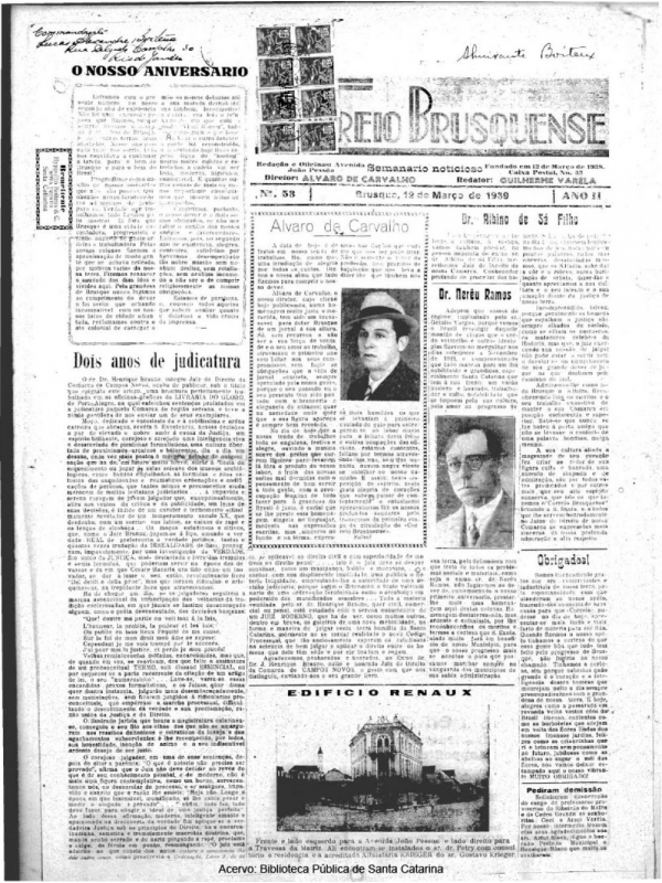 Correio Brusquense - Edição 53 - 12/03/1939