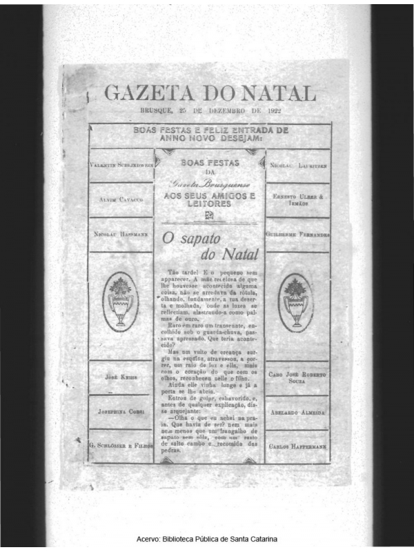 Gazeta do Natal - Brusque 1922