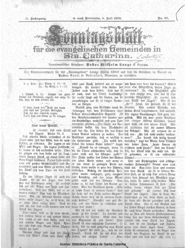 Sonstagblatt - Edição 28 de 1906 (Ano XI)