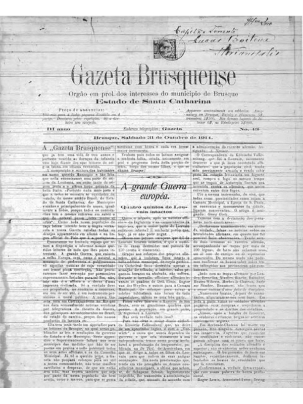 Gazeta Brusquense - Edição 13 - 31/10/1914